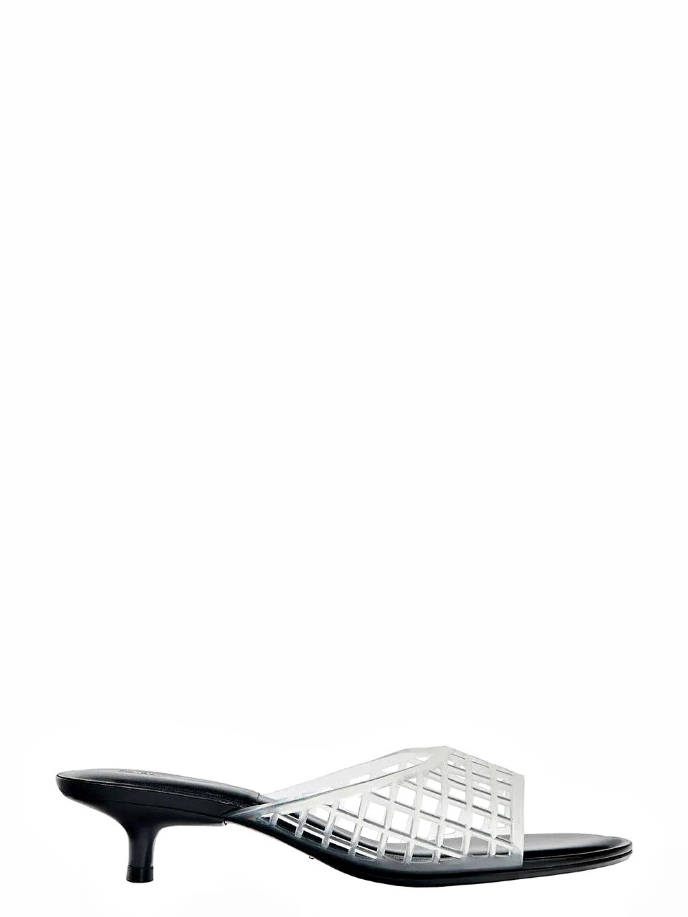 Zara rubberized Kitten Heels Black & White Like New